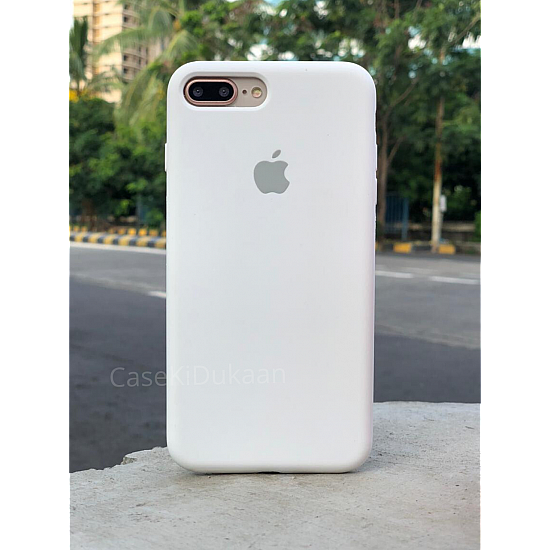Buy White Silicon Case For iPhone By CaseKiDukaan